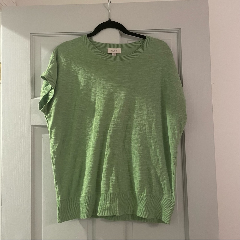 LOFT Light Green Knit Top